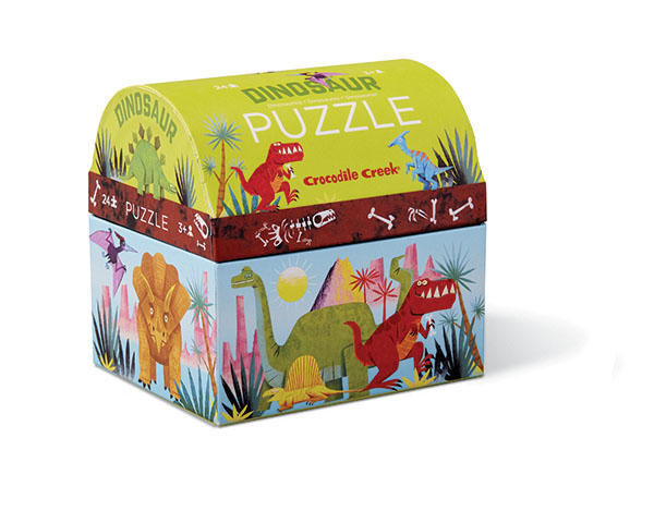 BERTOY - Puzzle per bambini-BERTOY-24 pc Mini Double Fun Dinosaur